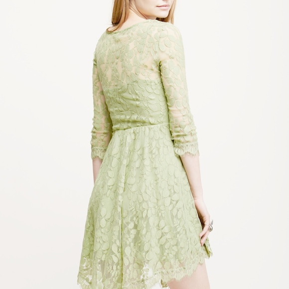 NWOT- Free People *YELLOW* Floral Lace Boho Dress! - Picture 4 of 7